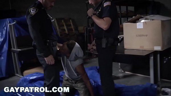 GAY PATROL - Crooked Cops Bust A Black Thug And Fuck Him Real Good - 1
