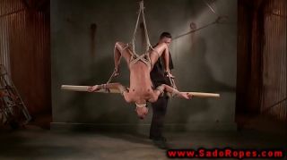 Indian Sex Tied up and suspended bdsm whore in their...