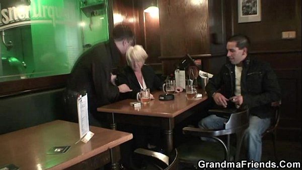 Two dudes fuck totally boozed granny - 2