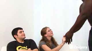 Myfreecams Jenny Leigh Rides A Black Guy While Her Man Watches Gay Shorthair