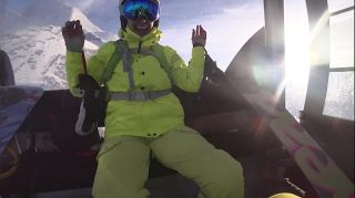 Ex Girlfriend 4K Public cumshot on mouth in ski lift Part 1, 2 Legs