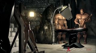 Whores Big monsters fuck college girl in the dark dungeon Eating Pussy
