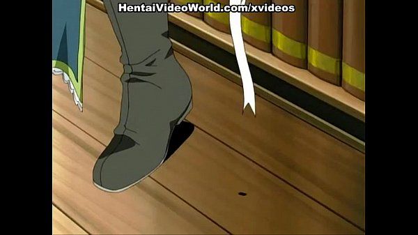 Green-haired hentai babe whanged in a library - 1