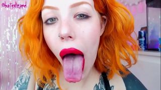 Beurette Ginger slut huge cock mouth destroy uglyface ASMR blowjob red lipstick Pee