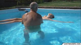 Pussy Fuck Pool Time with grandpa CameraBoys
