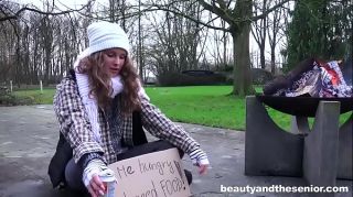 Female Orgasm Homeless teen fucks granddad in the park for little cash Nina Elle