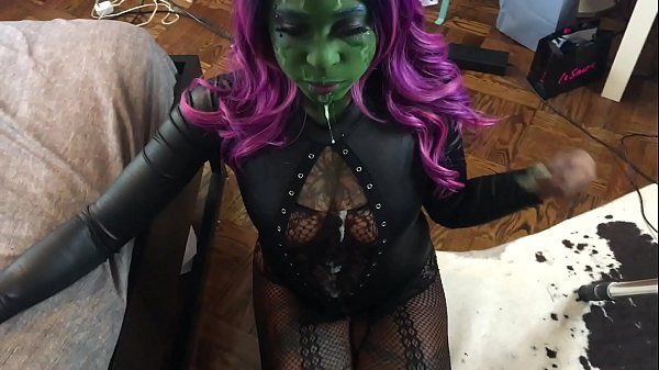 Gamora Gags On Quills Cock - Deepthroat Facefuck - 1