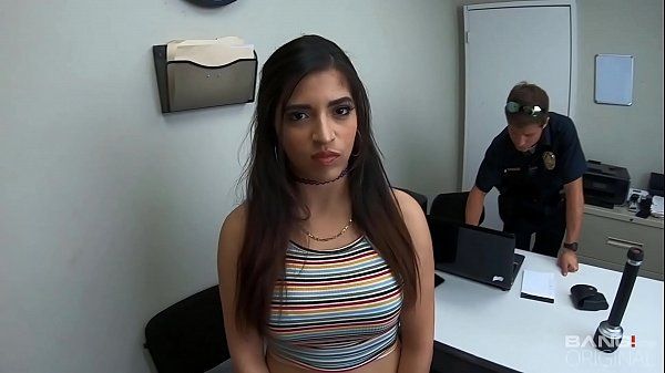 Nipples Screw the Cops - Cuffed Latina Teen Fucks Two Cops Black Dick