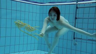 Tiny Lada Poleshuk underwater show big tits short hair UPornia