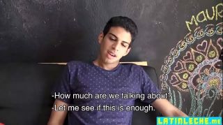 Erotic Straight latin teen pays the rent with his big cock Mms