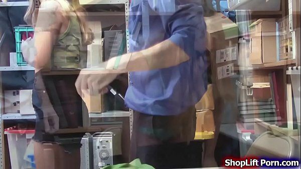 Shoplifter babe fucked by store officer - 2