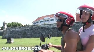Stroking CULIONEROS - We Find Latin Babe Juliana On A Scooter And Bring Her Home CzechStreets