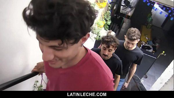 LatinLeche - Sexy Latino Boy Gets Covered In Cum By Four Hung Guys - 2