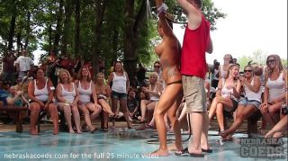Cock Sucking amateur wet tshirt contest at nudes a poppin Uniform