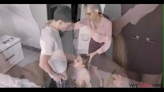 Blackdick step MOM punished teen step SISTER for misbehaving with step BROTHER- Bunny Colby Anime