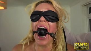 Milf Cougar Bound and gagged busty submissive milf Foot...
