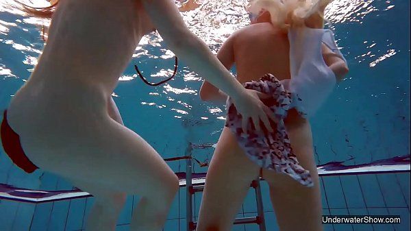 Two hot lesbians in the pool - 1
