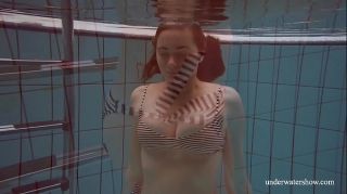 Full Brunette with big tits underwater Hidden Cam