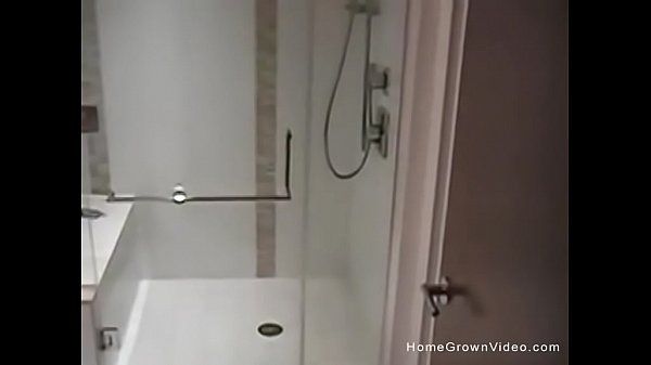 Busty blonde wife gets fucked in the shower - 1