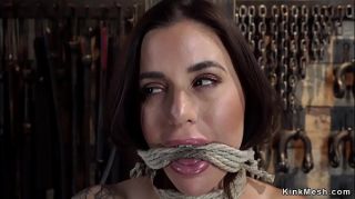 18Comix Busty Gia DiMarco in bondage on hogtie Bisexual