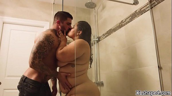 Gorgeous BBW Karla Lane was pleasuring her self in the shower then her handsome hubby joins her and gave her an awesome wet and wild sex. - 2