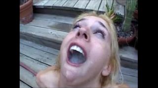 Russia Cock Starving Blonde Swallowing Lots of Cum Boy Girl
