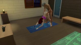 Sensual Old pervert fucks his son's wife and granddaughter doing Yoga NTR Hairy Pussy