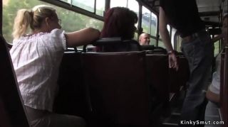 Pale Chestnut babe fucking in public bus Comedor