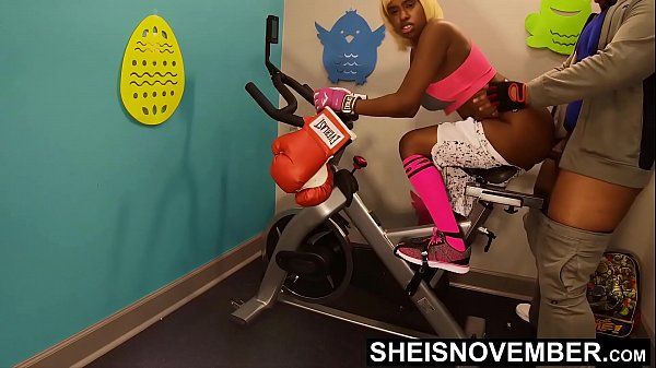 I Train My Buddy Curious Daughter How To Be A Woman On Gym Bike, Introduced Msnovember Young Ebony Vagina To Hung Old Dick, Her Huge Natural Boobs & Nipples Bouncing Reality on Sheisnovember - 2