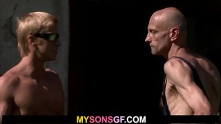 Muscular Old father her into sex Gay Bukkake