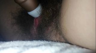 DoceCam Quick masturbation in the bed Hairy pussy close up orgasm big clit cumming Spa