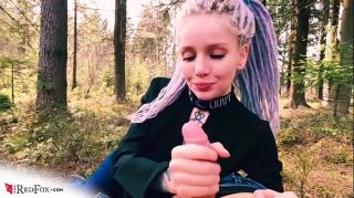 Slave Girlfriend Sensual Deepthroat Big Cock in the Wood - Outdoor Free Amature