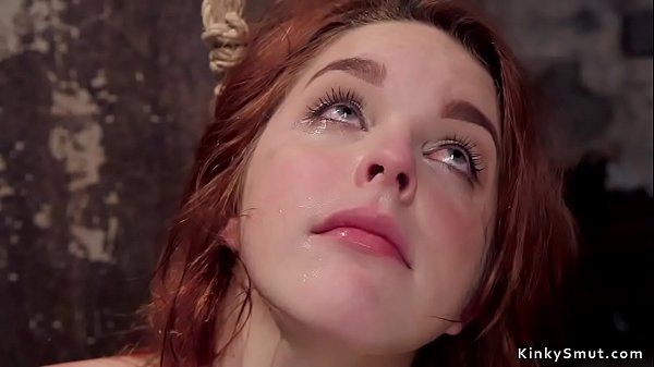 Redhead slave is whipped and fucked - 2