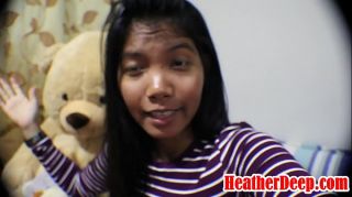 Mulata Onlyfans.com/heatherdeep HEATHERDEEP.COM 10 Weeks Pregnant Thai Teen Heather Deep gives blowjob and gets cum in mouth and swallows Deepthroat