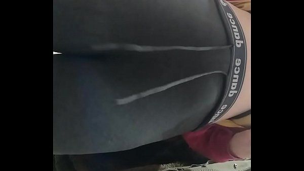 Your fat Italian mom tries on yoga pants in the store and doesn't wear panties - 1