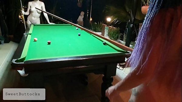 Two naked shameless sluts play billiards - 1
