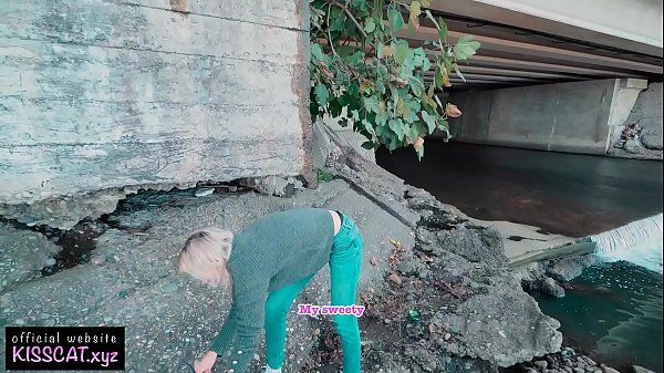 French Porn Public Agent fuck Russian Teen in Doggy Under the Bridge with Cum Swallow Husband