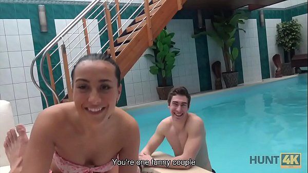HUNT4K. Young bad bitch sucks dick and gets banged by the poolside - 1