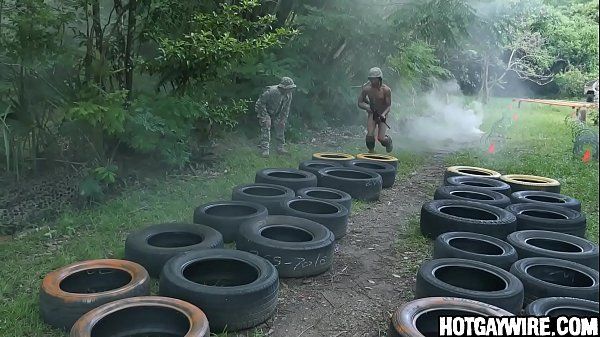 Horny soldiers training before their gangbang - 1
