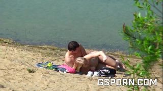Step Mom Amateur sex in the beach of river with real couple HardDrive