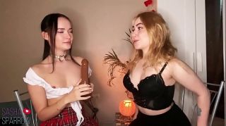 TrannySmuts Deepthroat Lessons with Bella Mur before Hot Lesbian Sex Cutie