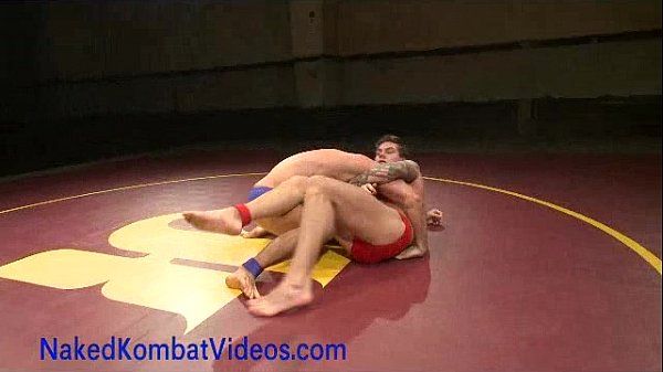 Oiled muscled men wrestling and fucking - 1