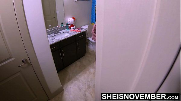 HD Step Dad Stalking Black StepDaughter On The Commode For Pussy, Msnovember Young Ebony Ass Yanked Off Of The Toilet While Pissing By Horny step Father In Law And Savagely Fucked Hardcore Standing Up While Her step Mom Slept On Sheisnovember Secrete Coit - 2