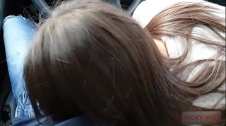 Bus Uber driver fuck young whore at parking near to road Pegging