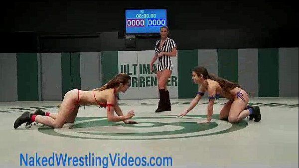 Hot lesbians wrestling and banging - 2