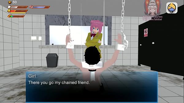 Spanish 3D FEMDOM GAME: TOILET HUMILIATION DEGRADED AND CHAINED Girls