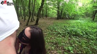 Cfnm Babe Deep Sucking Big Cock in the Forest - Cum in Mouth Hardcore Sex