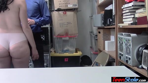 Big booty teen shoplifter pleasing an officer on CCTV - 1