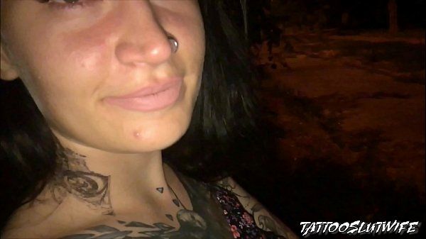 A stranger recognized me on the street and offered to do a blowjob. I agreed and swallowed his cum. TATTOOSLUTWIFE - 2