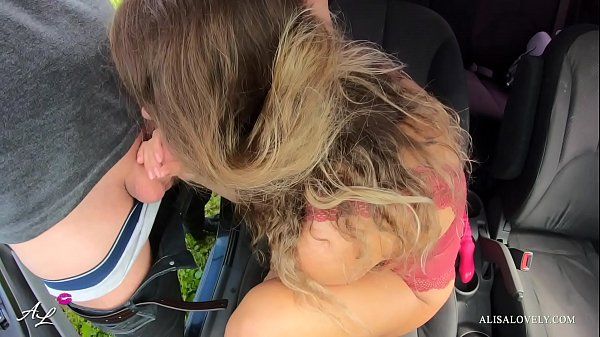 Ruiva Rain Caught Couple Fucking in a Car Outdoor - Double Cum on Gorgeous Butt German